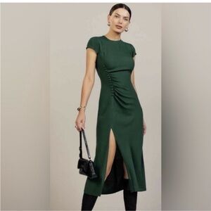 Reformation Emerald Green Frazier Dress 10